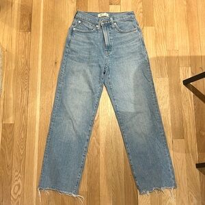 Madewell light blue straight jean